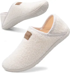 Spesoul Fuzzy House Slippers for Women Men Indoor Closed Back Lightweight Cozy Faux Furry Lining Barefoot House Shoes Slipper Socks for Bedroom Home Office Yoga Outdoor Walking Shoes