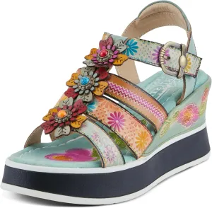 Spring Step L'Artiste Women's FloralBloom - Hand-Painted Lightweight Athleisure Sandals