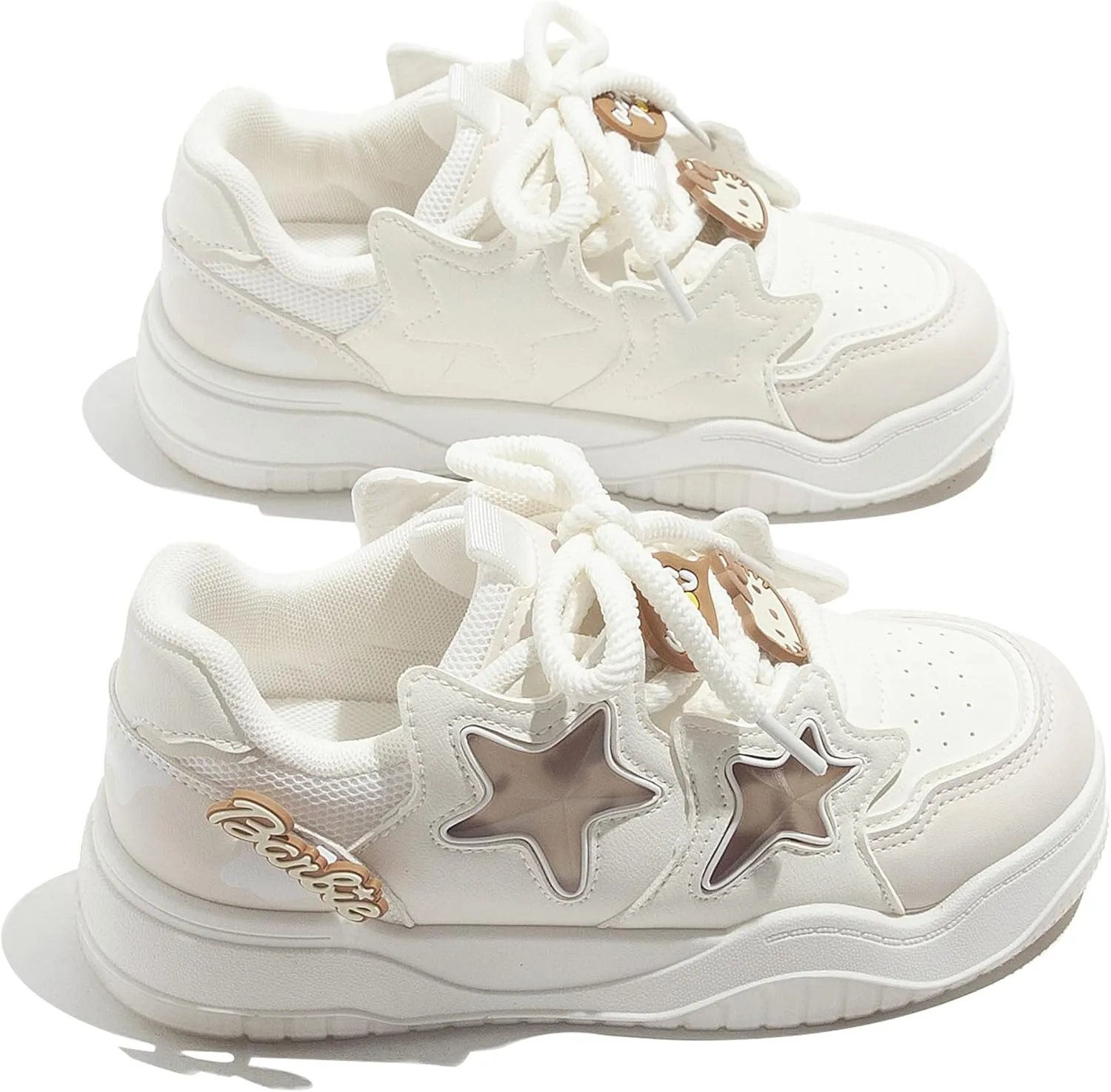 Star Shoes Women's Athletic Shoes Cushioned Y2K Platform Sneakers Breathable Mesh Lightweight for Travel Casual