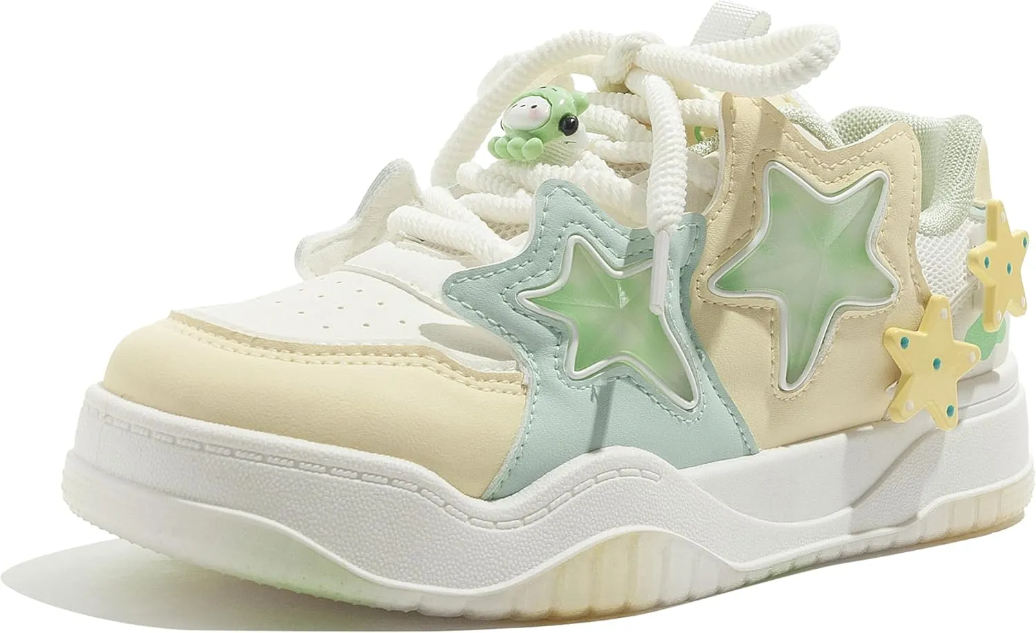 Star Shoes Women's Athletic Shoes Cushioned Y2K Platform Sneakers Breathable Mesh Lightweight for Travel Casual