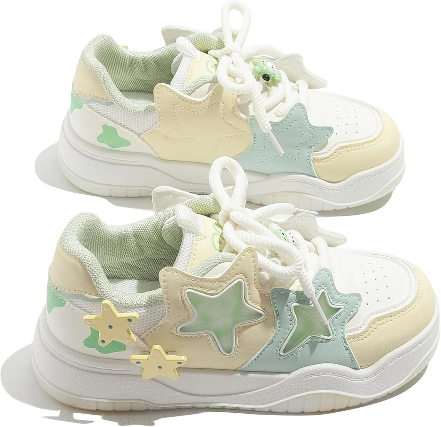 Star Shoes Women's Athletic Shoes Cushioned Y2K Platform Sneakers Breathable Mesh Lightweight for Travel Casual