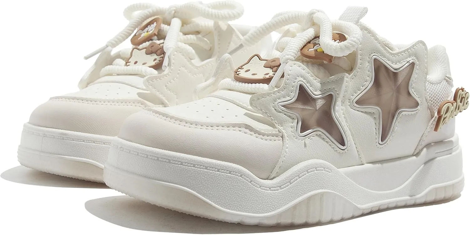 Star Shoes Women's Athletic Shoes Cushioned Y2K Platform Sneakers Breathable Mesh Lightweight for Travel Casual
