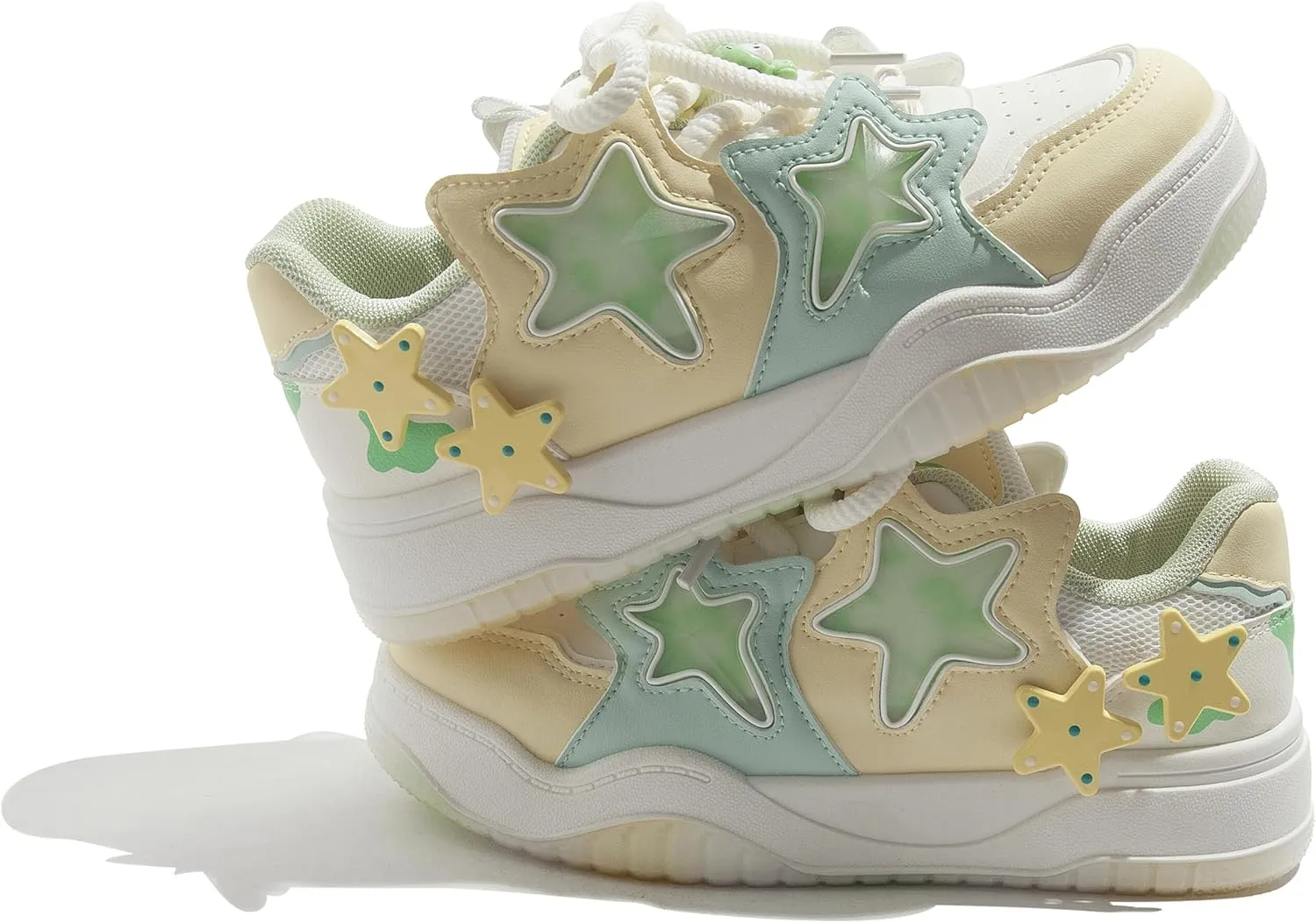 Star Shoes Women's Athletic Shoes Cushioned Y2K Platform Sneakers Breathable Mesh Lightweight for Travel Casual