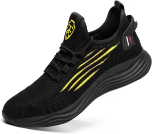 Steel Toe Shoes for Men Lightweigt Work Shoes Non Slip Comfortable Safety Shoes Puncture Proof Steel Toe Sneakers