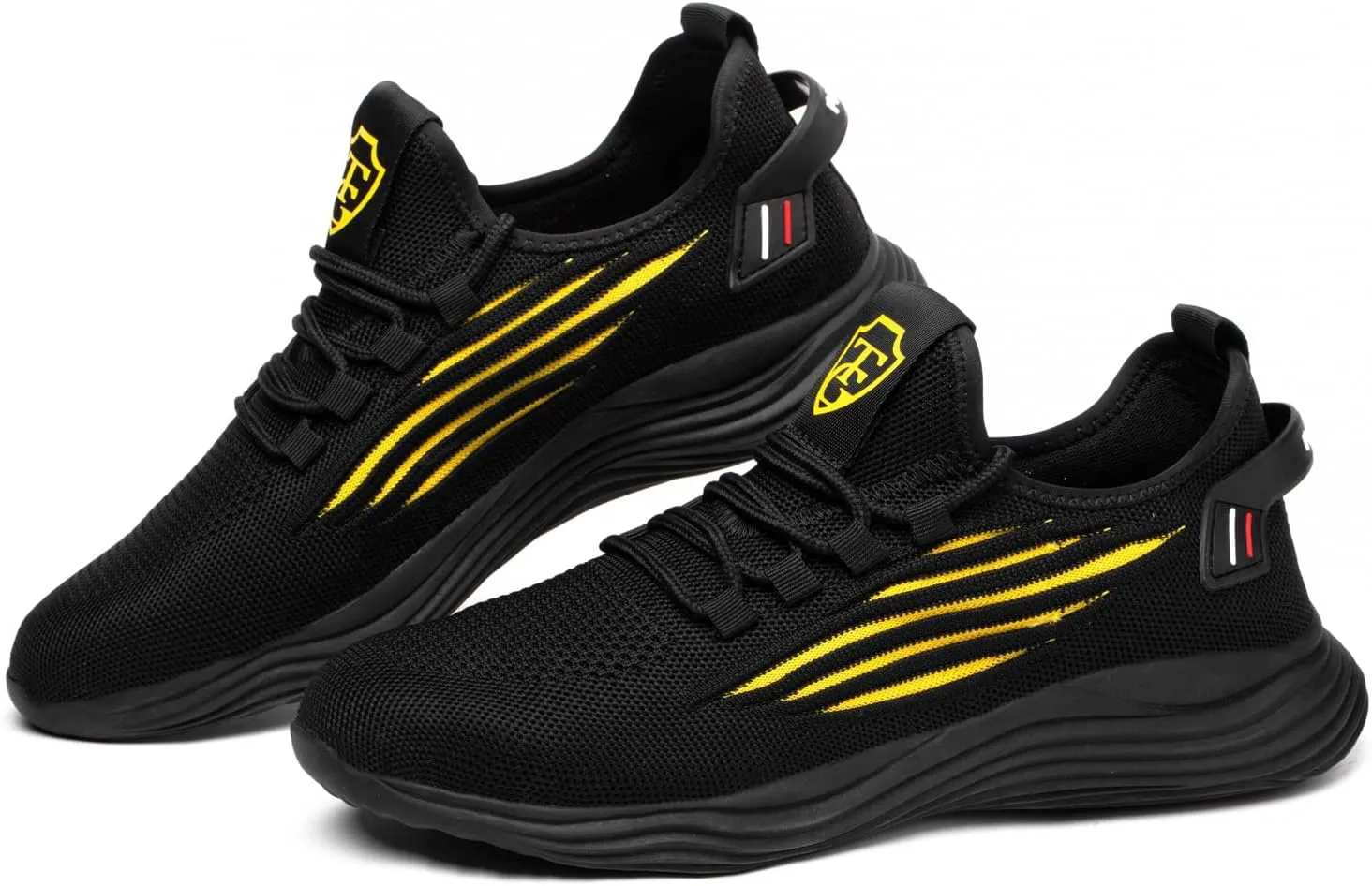 Steel Toe Shoes for Men Lightweigt Work Shoes Non Slip Comfortable Safety Shoes Puncture Proof Steel Toe Sneakers