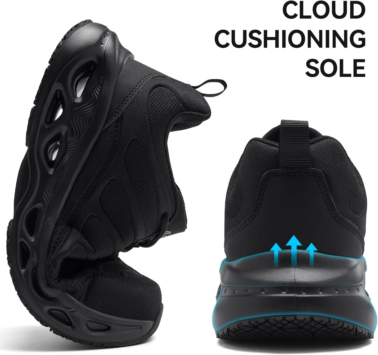 Steel Toe Shoes for Men Women Comfortable Lightweight Safety Sneakers Non Slip Work Shoes Puncture Proof Composite Toe Sneakers for Construction