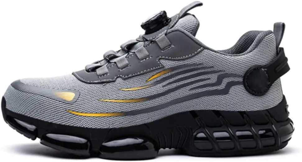 Steel Toe Shoes for Men Women Lightweight, Steel Toe Sneakers for Men Women Work Wide, Safety Air Cushioned Shoes
