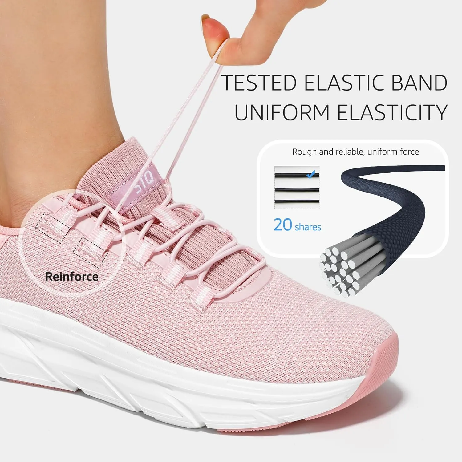 STQ Slip on Sneakers Women Orthopedic Walking Shoes for Plantar Fasciitis Relief