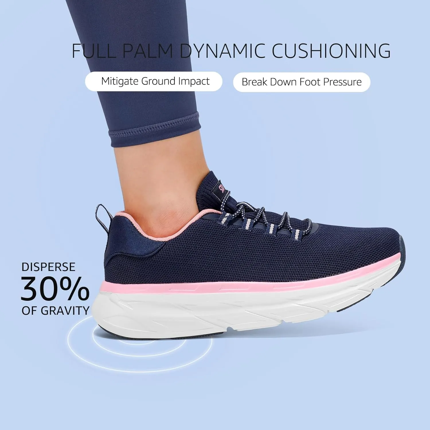 STQ Slip on Sneakers Women Orthopedic Walking Shoes for Plantar Fasciitis Relief