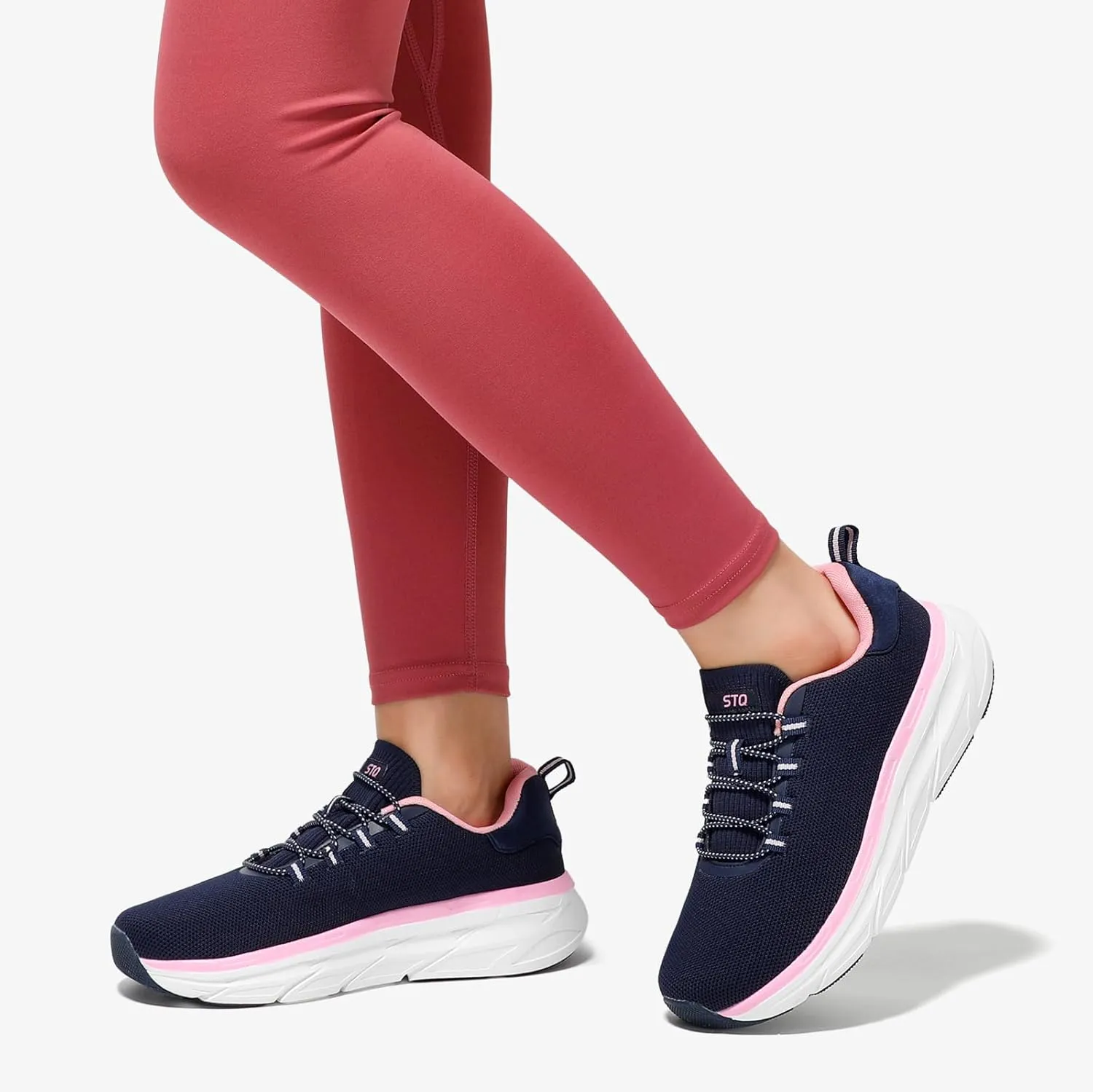 STQ Slip on Sneakers Women Orthopedic Walking Shoes for Plantar Fasciitis Relief