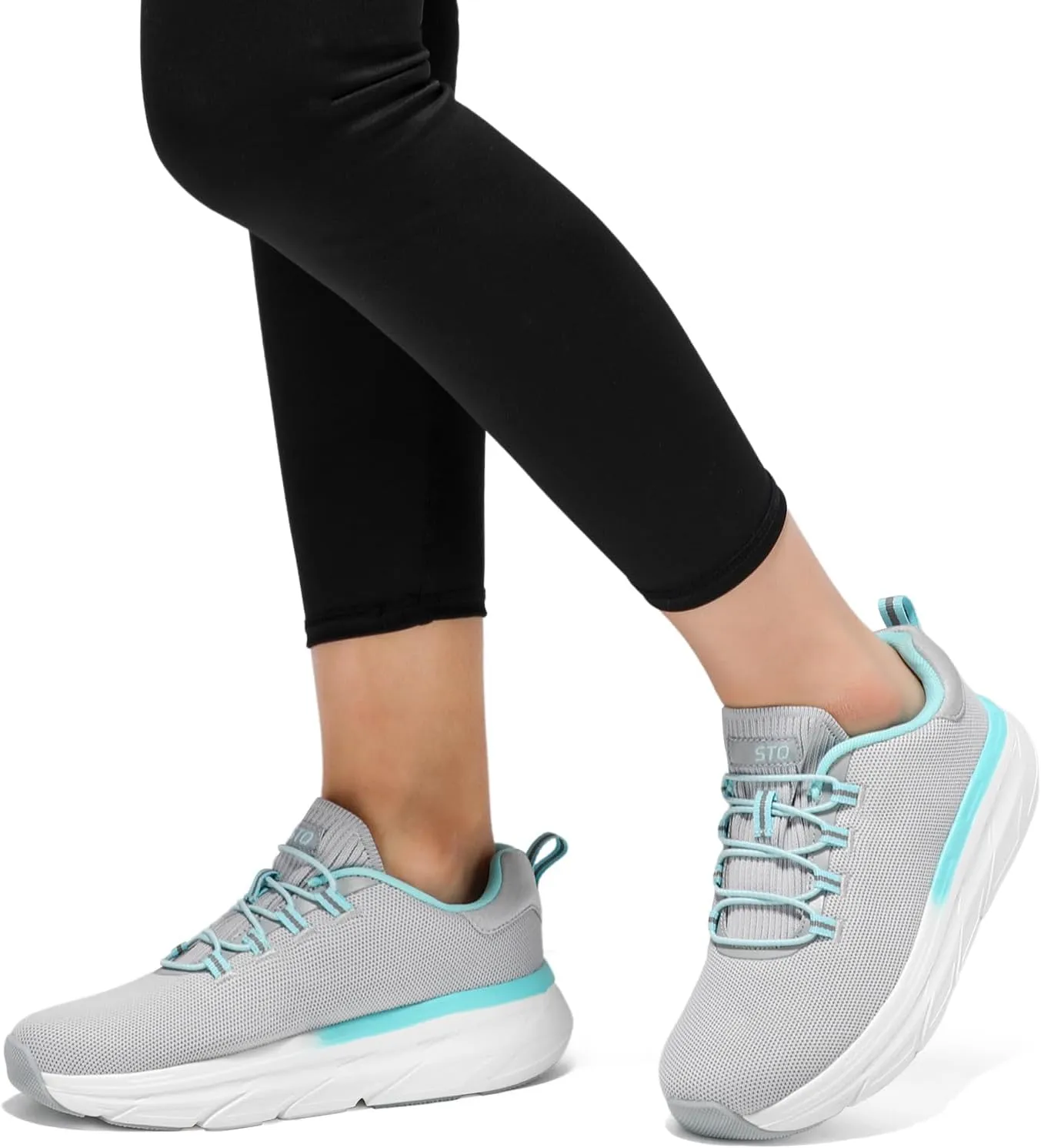 STQ Slip on Sneakers Women Orthopedic Walking Shoes for Plantar Fasciitis Relief