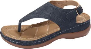 SuanlaTDS Platform Wedge for Women Comfortable Arch Support Flip Flops Dressy Summer Casual Thong Slippers Orthopedic Sandals Open Toe Slip On Wedges Outdoor Walking Sandals