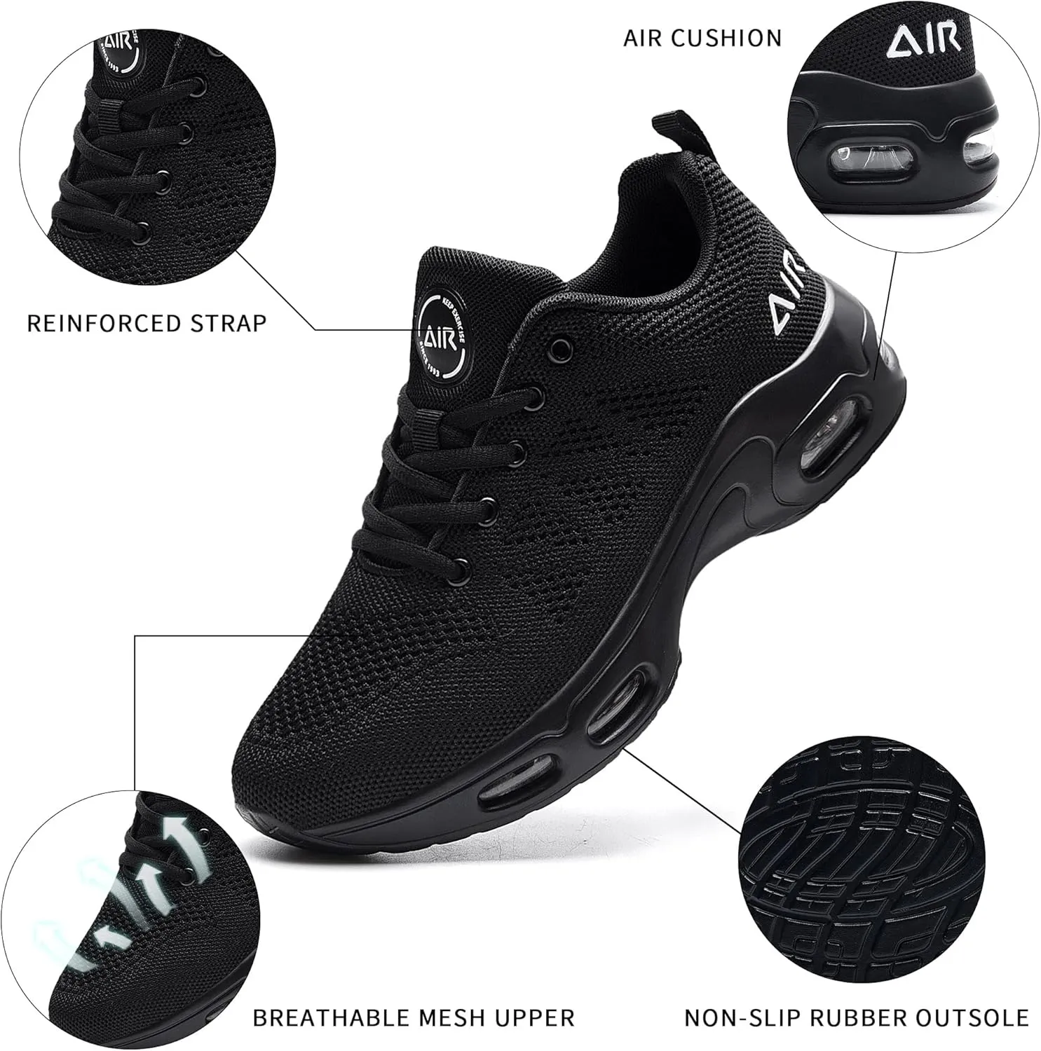 SURRAY Women's Air Running Shoes Walking Tennis Sneakers Non-Slip Athletic Fashion Casual Light Shoes(US5.5-11 B(M)