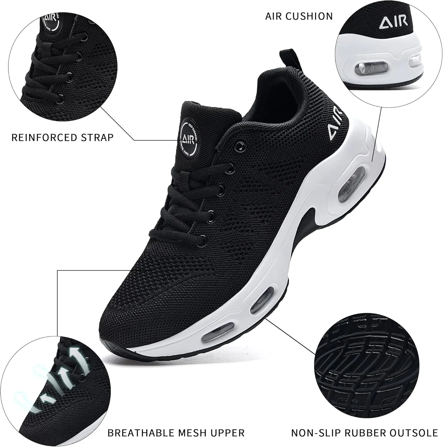 SURRAY Women's Air Running Shoes Walking Tennis Sneakers Non-Slip Athletic Fashion Casual Light Shoes(US5.5-11 B(M)