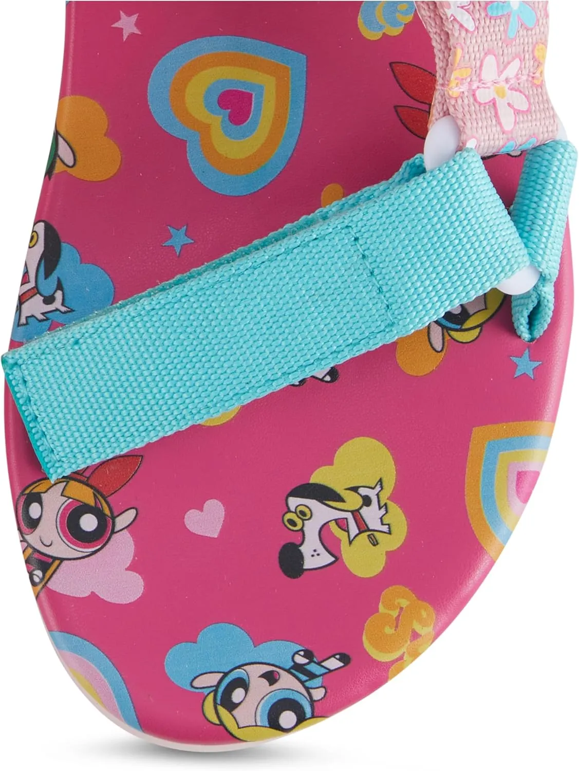 The Powerpuff Girls Ladies Classic Double Strap Sandals - Powerpuff Girls Slip On Slides Shoes