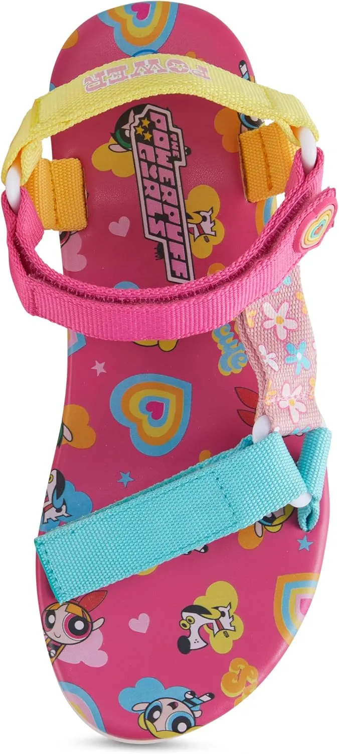 The Powerpuff Girls Ladies Classic Double Strap Sandals - Powerpuff Girls Slip On Slides Shoes