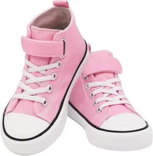 Toddler Canvas Shoes Girls High Top Sneakers Little Big Kids Boys Walking Cushioned Shoes Toddler 8-Big Kid 3