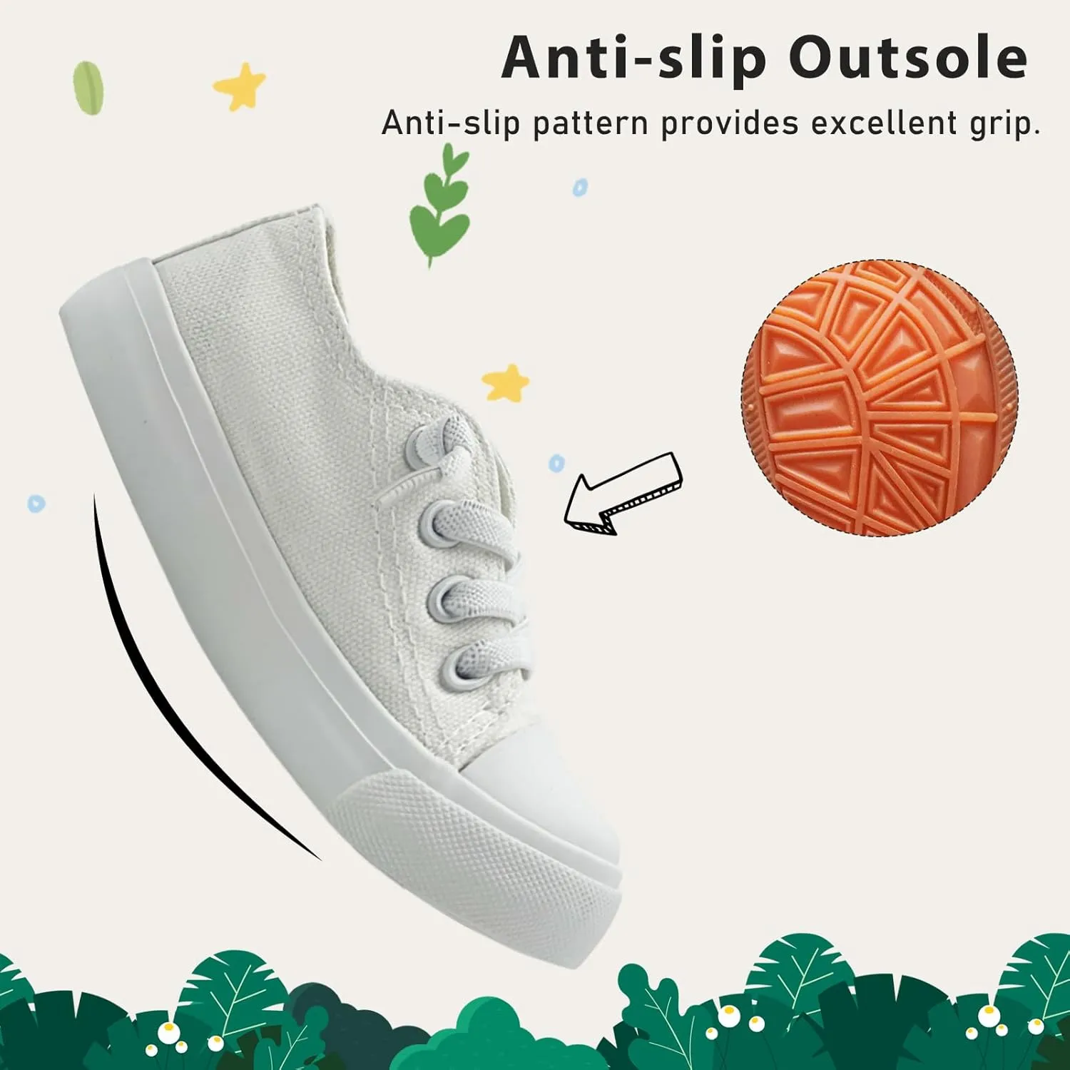 Toddler Kids Sneakers Boys and Girls Canvas Shoes Slip On Lightweight Walking Shoes for Little Big Kids