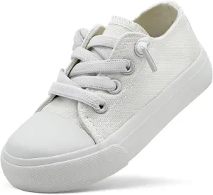 Toddler Kids Sneakers Boys and Girls Canvas Shoes Slip On Lightweight Walking Shoes for Little Big Kids