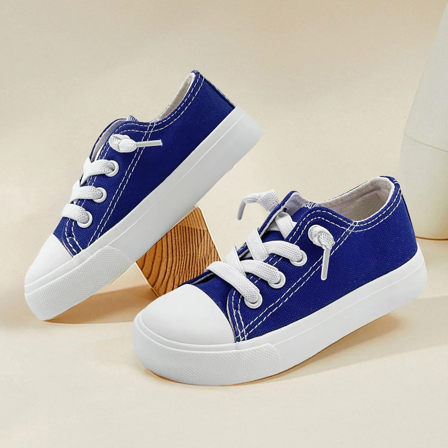 Toddler Kids Sneakers Boys and Girls Canvas Shoes Slip On Lightweight Walking Shoes for Little Big Kids