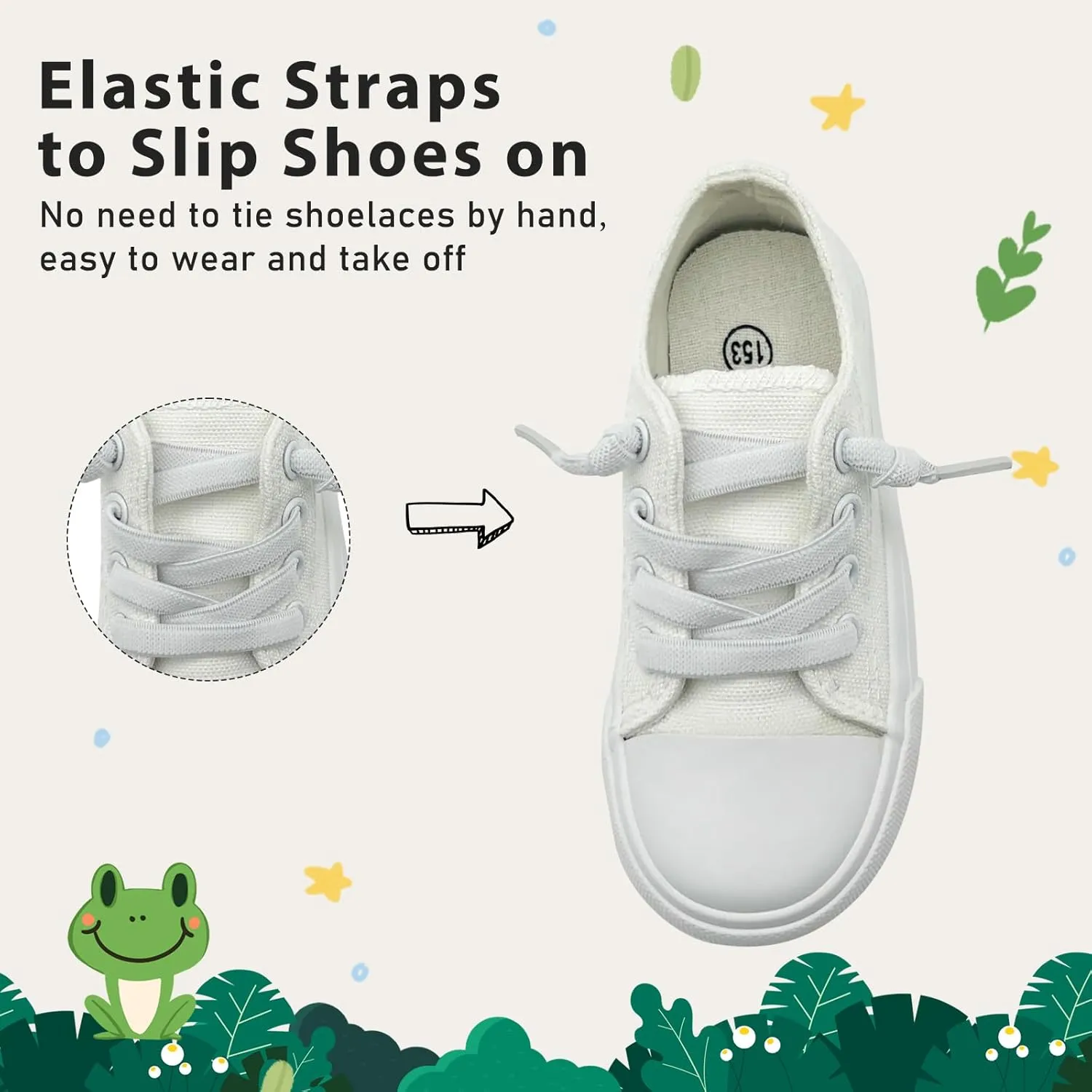 Toddler Kids Sneakers Boys and Girls Canvas Shoes Slip On Lightweight Walking Shoes for Little Big Kids
