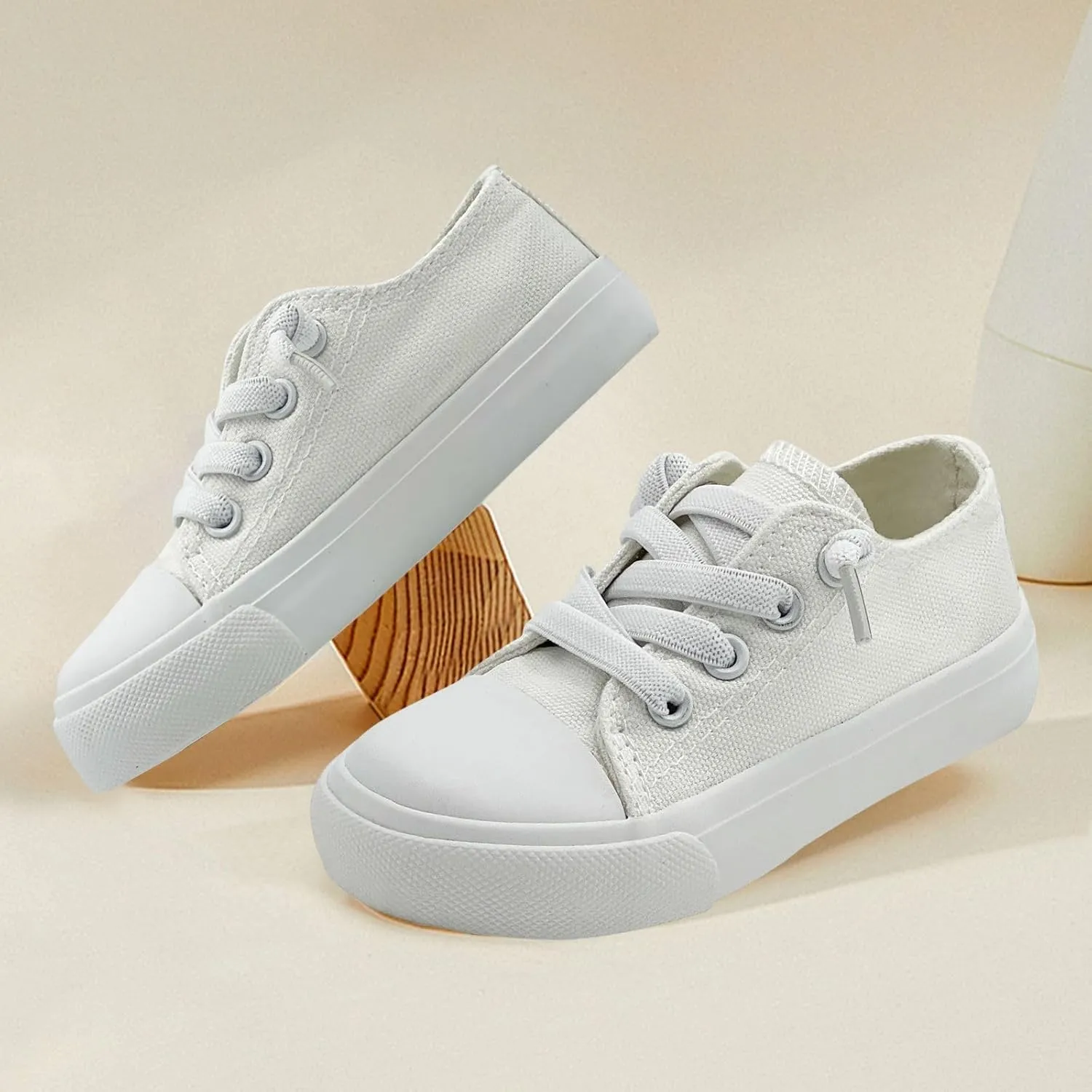 Toddler Kids Sneakers Boys and Girls Canvas Shoes Slip On Lightweight Walking Shoes for Little Big Kids