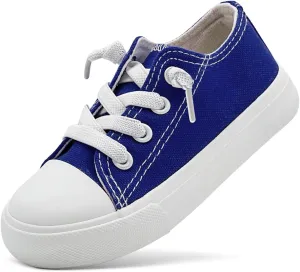 Toddler Kids Sneakers Boys and Girls Canvas Shoes Slip On Lightweight Walking Shoes for Little Big Kids