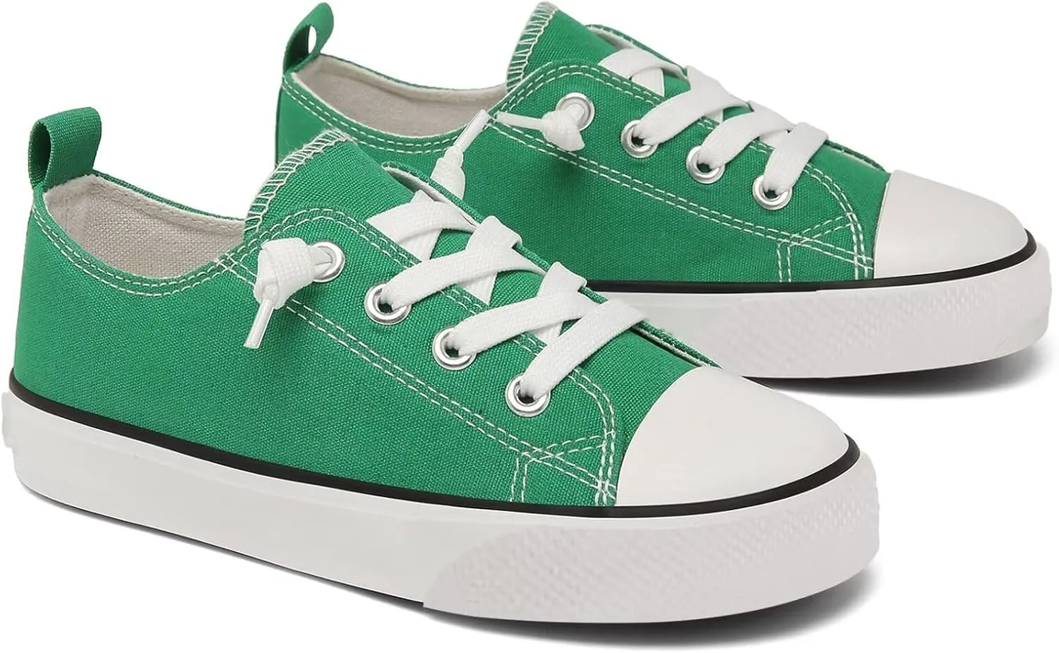 Toddler Little Kid Cushioned Canvas Shoes Slip On Sneakers Soft and Durable
