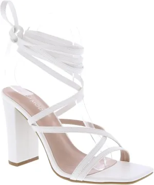 TOP Moda Womens Lace Up Wrap Around Strap High Heel Sandals