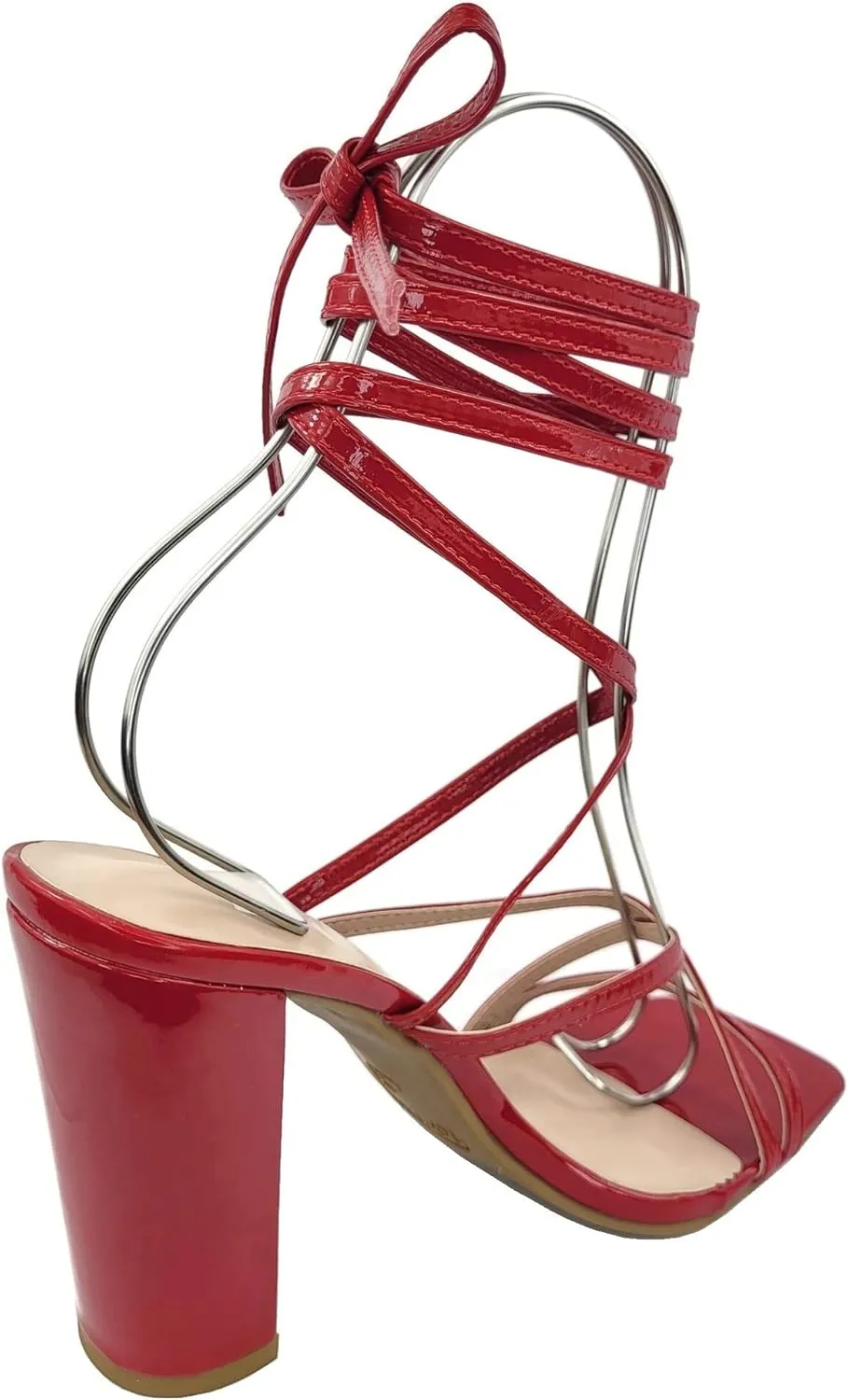 TOP Moda Womens Lace Up Wrap Around Strap High Heel Sandals