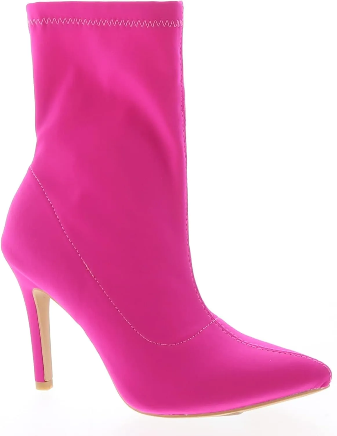 TOP Moda Women's Sexy Pointed Toe Ankle Boots Stiletto Heels Stretch Booties