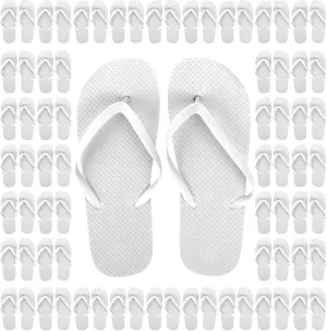 Trail maker 50 Pairs Bulk Flip Flops for Women Wedding Guests, Bnb Guests, Hotels, Pedicure Parties, and Charity Donation