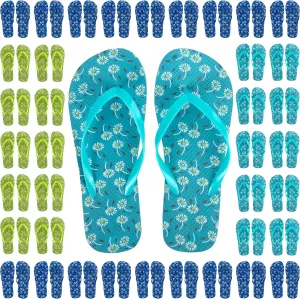 Trail maker 50 Pairs Bulk Flip Flops for Women Wedding Guests, Bnb Guests, Hotels, Pedicure Parties, and Charity Donation