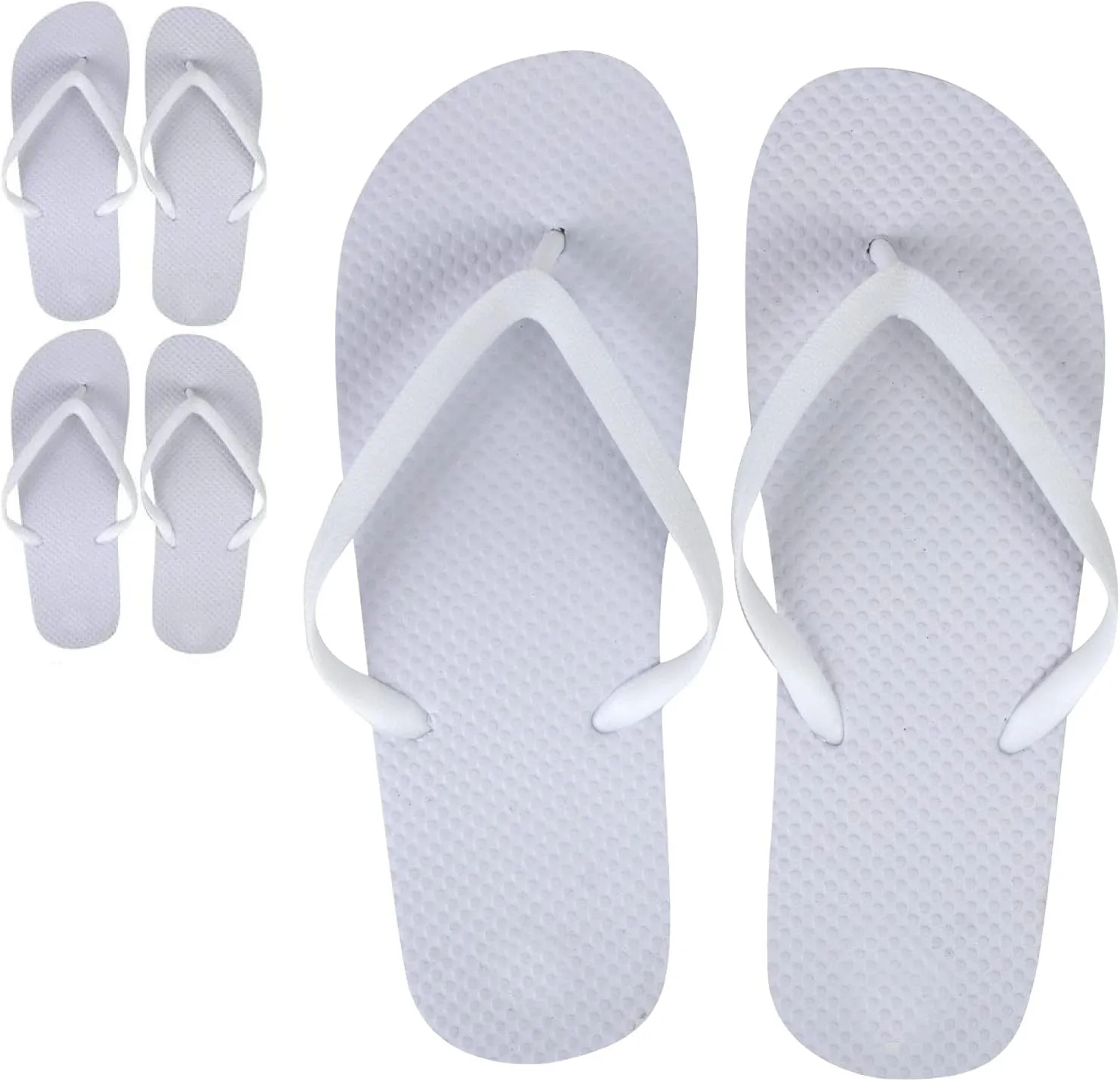 Trail maker 50 Pairs Bulk Flip Flops for Women Wedding Guests, Bnb Guests, Hotels, Pedicure Parties, and Charity Donation