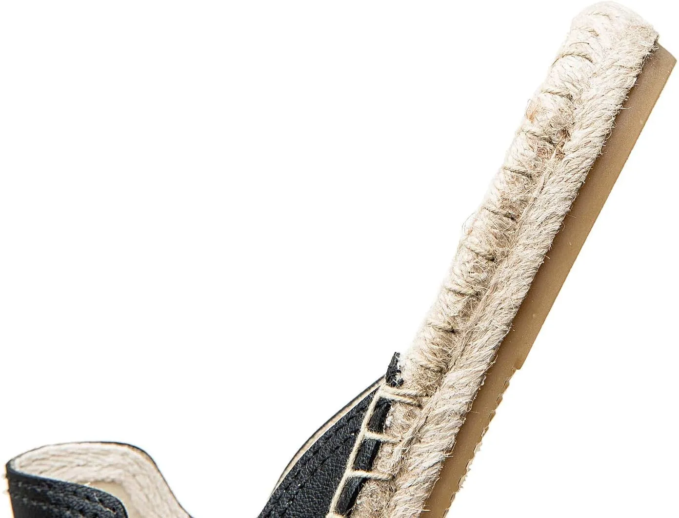 U-lite Women's Spring Summer Leather Classic Simple Mule Shoes Espadrilles Slides