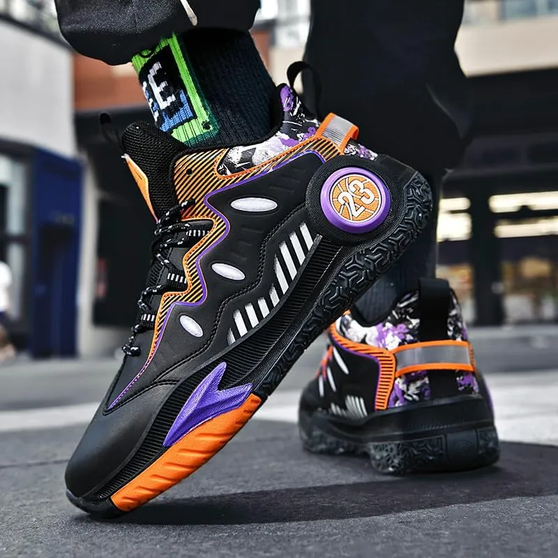 Unisex High Top Basketball Shoes Women's Shoes Men's Shoes Breathable Non Slip Outdoor Sneakers Cushioning Workout Shoes for Fitness