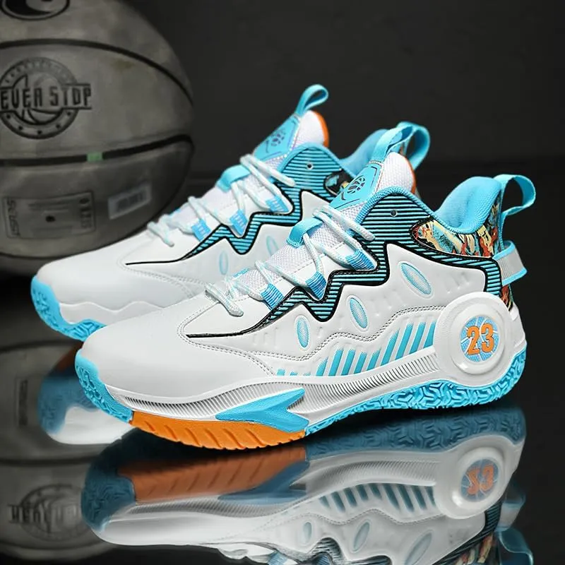 Unisex High Top Basketball Shoes Women's Shoes Men's Shoes Breathable Non Slip Outdoor Sneakers Cushioning Workout Shoes for Fitness