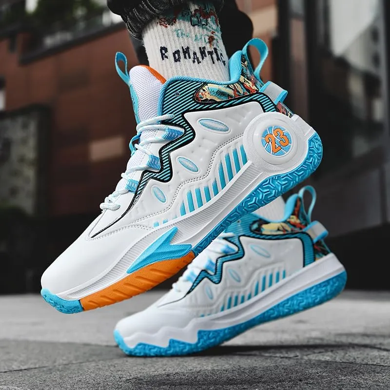 Unisex High Top Basketball Shoes Women's Shoes Men's Shoes Breathable Non Slip Outdoor Sneakers Cushioning Workout Shoes for Fitness