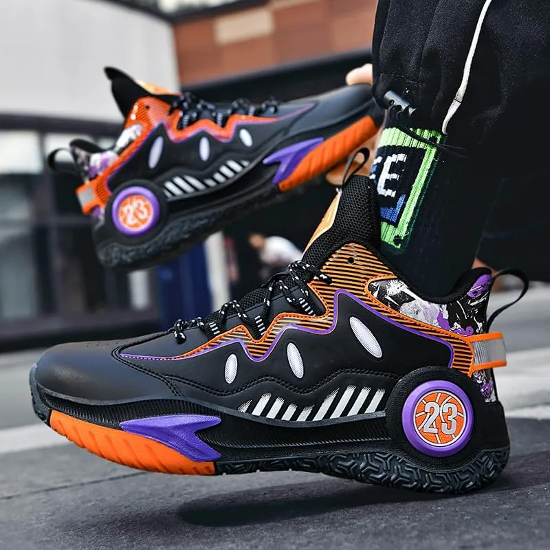Unisex High Top Basketball Shoes Women's Shoes Men's Shoes Breathable Non Slip Outdoor Sneakers Cushioning Workout Shoes for Fitness