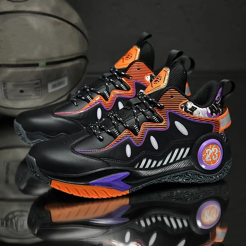 Unisex High Top Basketball Shoes Women's Shoes Men's Shoes Breathable Non Slip Outdoor Sneakers Cushioning Workout Shoes for Fitness