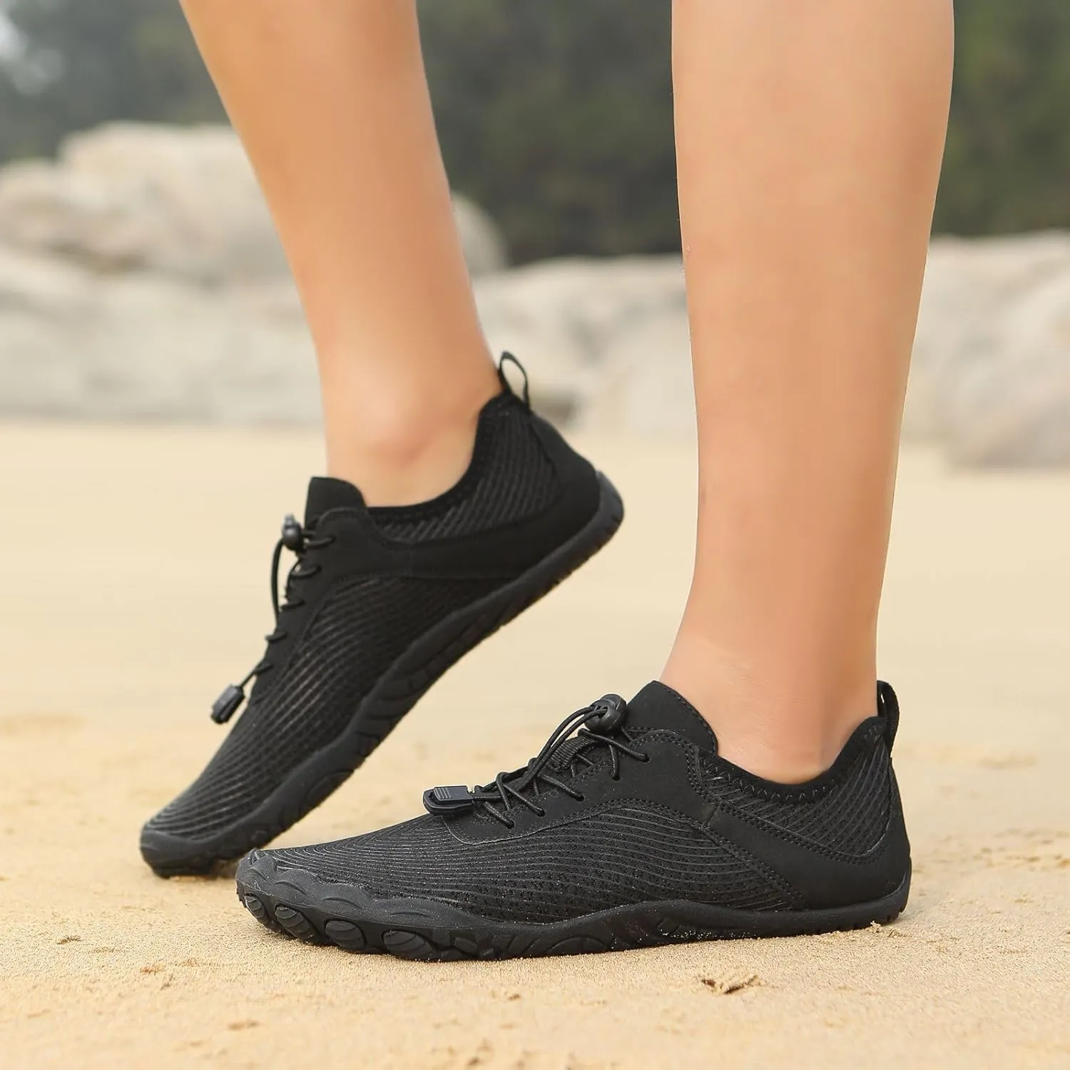 Unisex Lightweight Barefoot Shoes Anti-Slip Quick-Drying Outdoor Sport Pro Wide Toe Box Sneakers Walking Athletic Gym Workout Running Shoe Hiking Non-Slip Unisex Width Sneaker