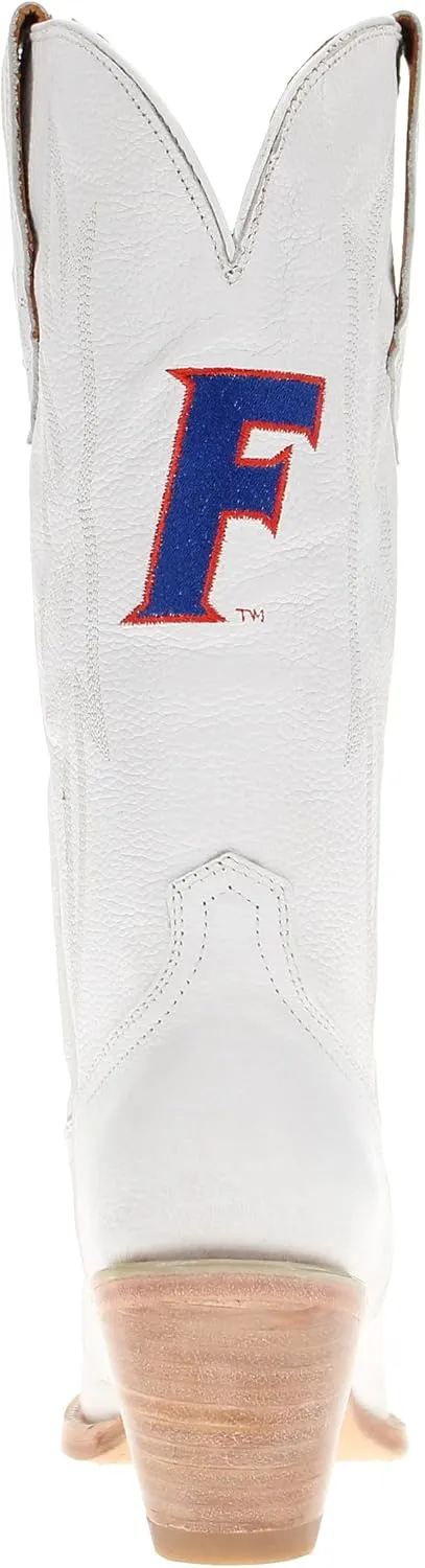 Vaccari Women's Leighton Genuine Leather Collegiate Embroidery Pointed Toe Cowgirl Boots