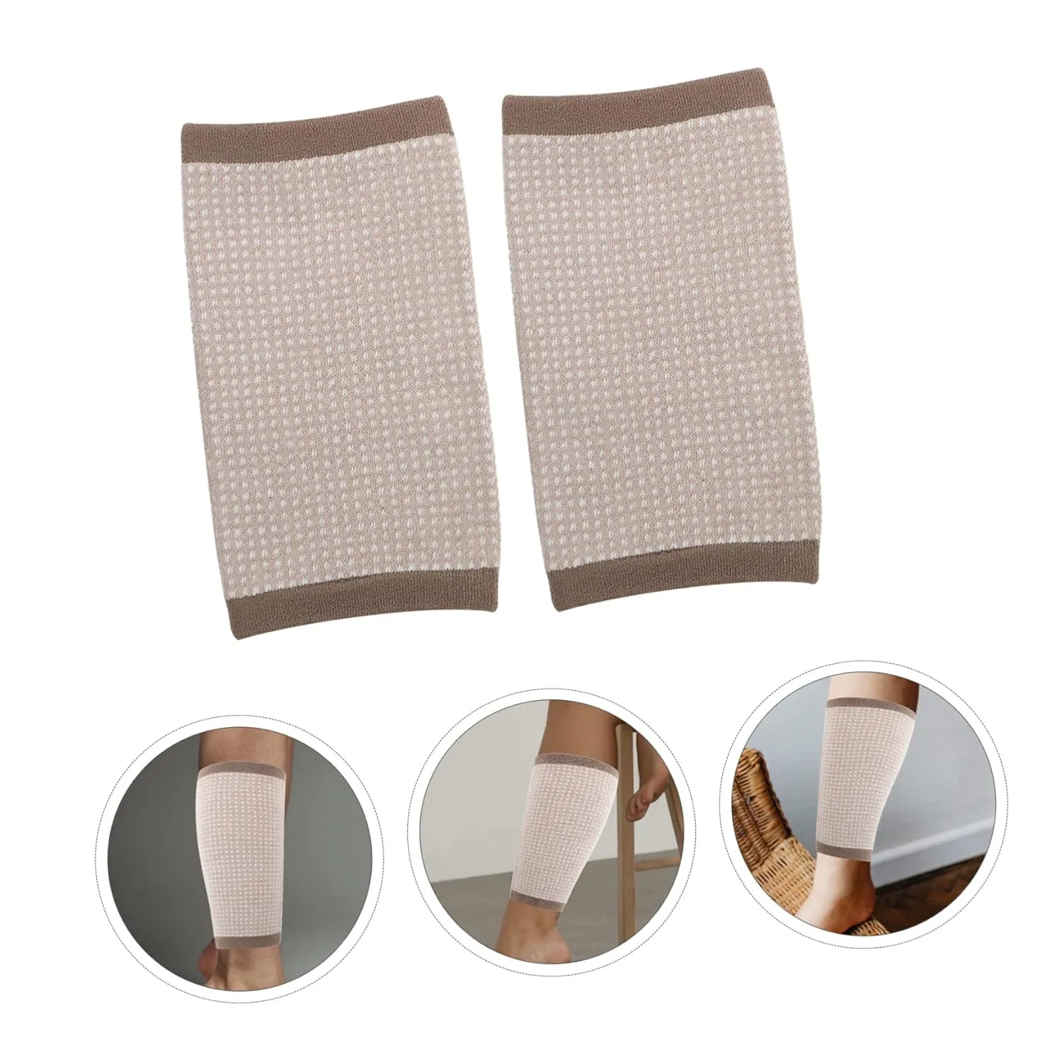 VALICLUD 2pcs and Warm Socks Ankle Brace Ankle Sleeve for Sprain Elastic Brace Elastic Sleeve Wool Khaki