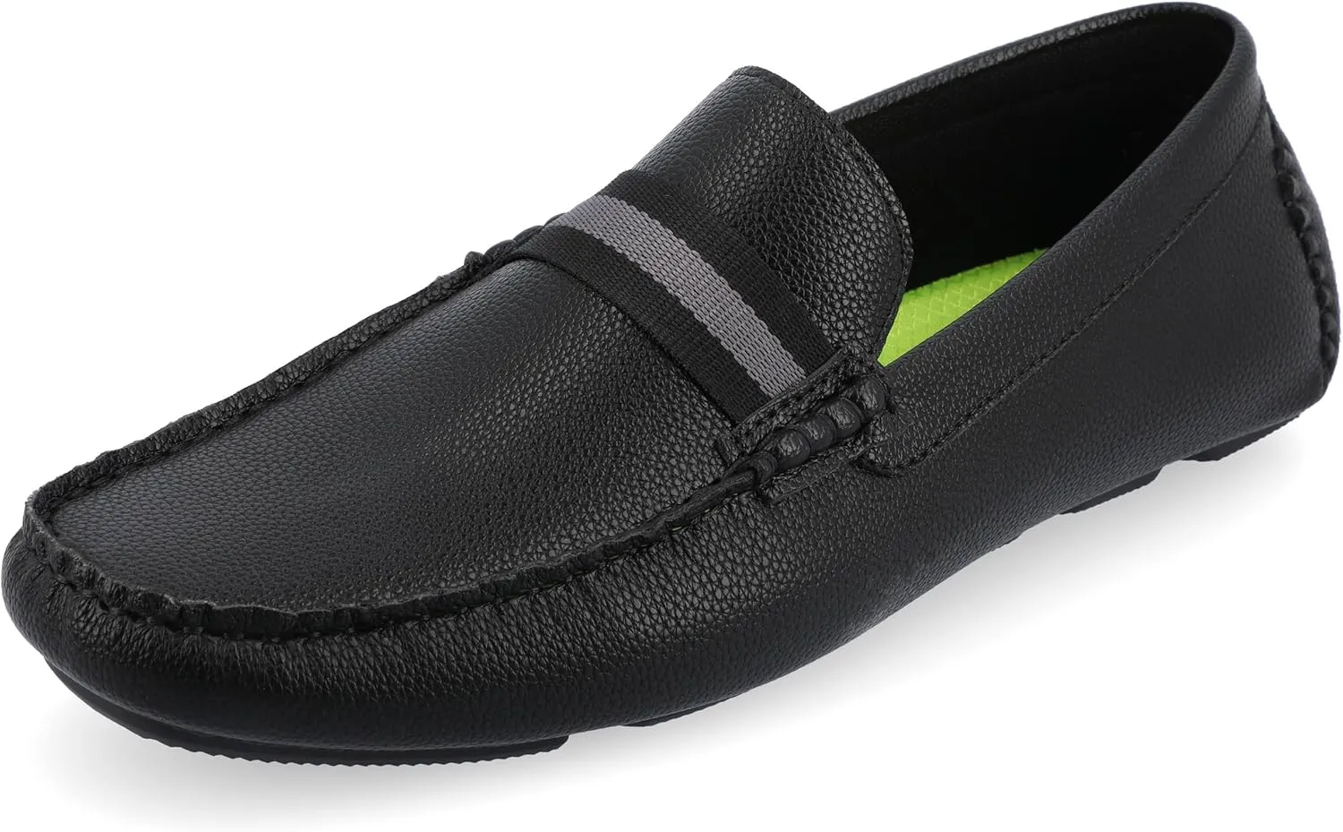 Vance Mens Griffin Slip-on Driving Loafer Grain Textured Tru Comfort Foam Square Toe Casual Dress Shoe