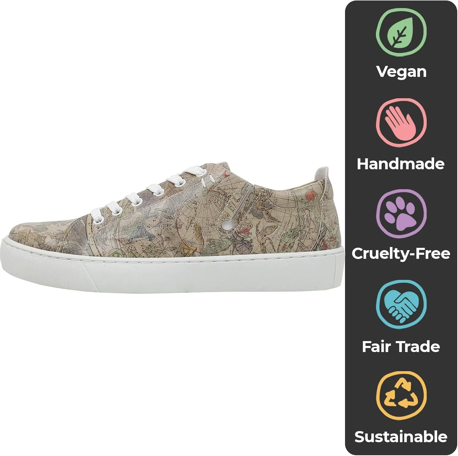 Vegan Leather Sneakers for Women - Handmade and Unique Fashion Sneakers for Women