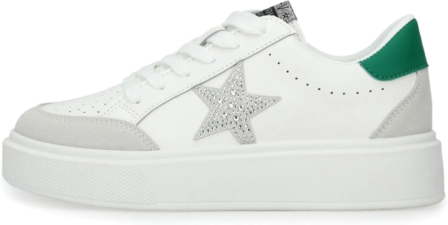 Vintage Havana Women’s Noy Fashion Platform Sneakers | Casual Lace Up | Low Top | Comfortable Walking Shoe's