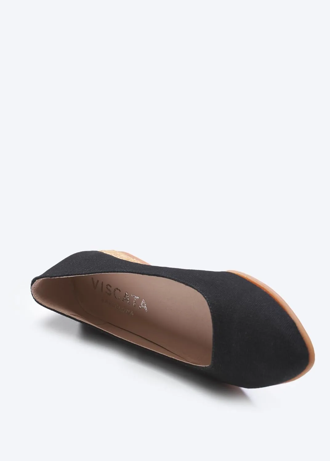 Viscata Rubina Canvas Flat Handmade 1 1/4" Wedge Women's Sandals with Breathable Cotton Canvas, Lined Premium Leather and 100% Natural Jute Midsole for all Casual Occasions