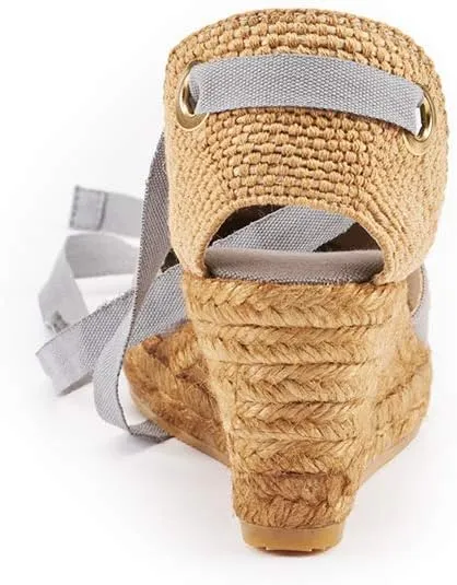 Viscata Sagaro Espadrille Canvas Wedges with Ankle Laces Spain Handmade 2 ½” Heel Women's Sandals with Breathable Organic Cotton Canvas and 100% Natural Jute for all Occasions: Casual, Work, Party