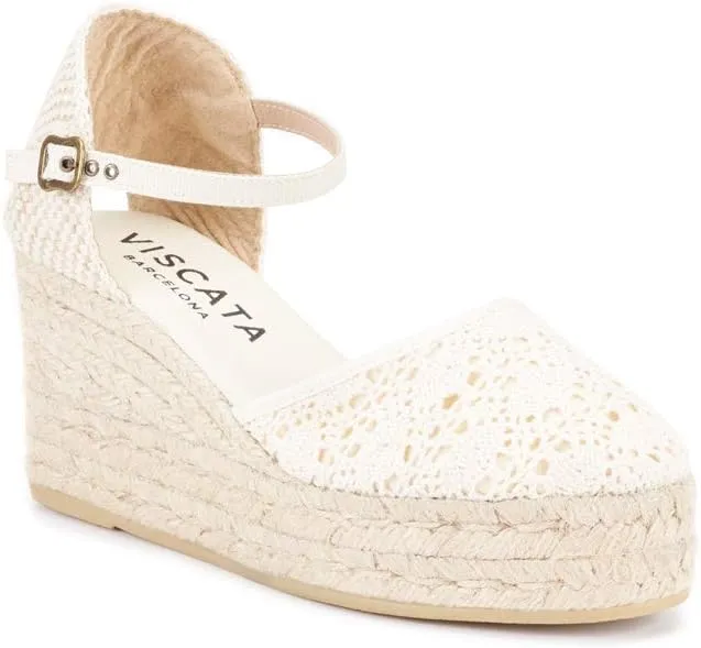VISCATA Satuna Women's Sandals Espadrille Canvas Buckle Wedges