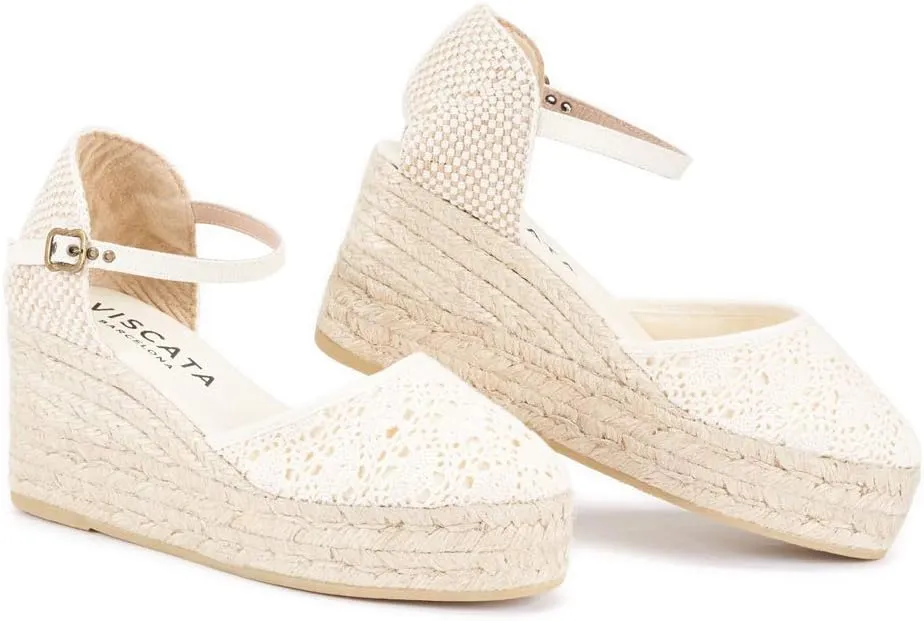 VISCATA Satuna Women's Sandals Espadrille Canvas Buckle Wedges
